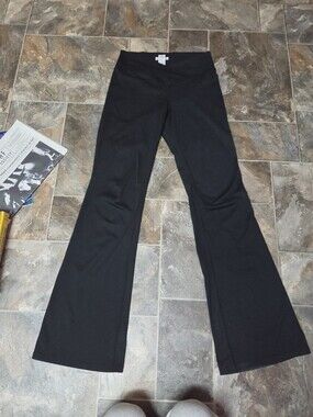 Garage Black Flared Bottoms - V cut flared yoga pants/ leggings